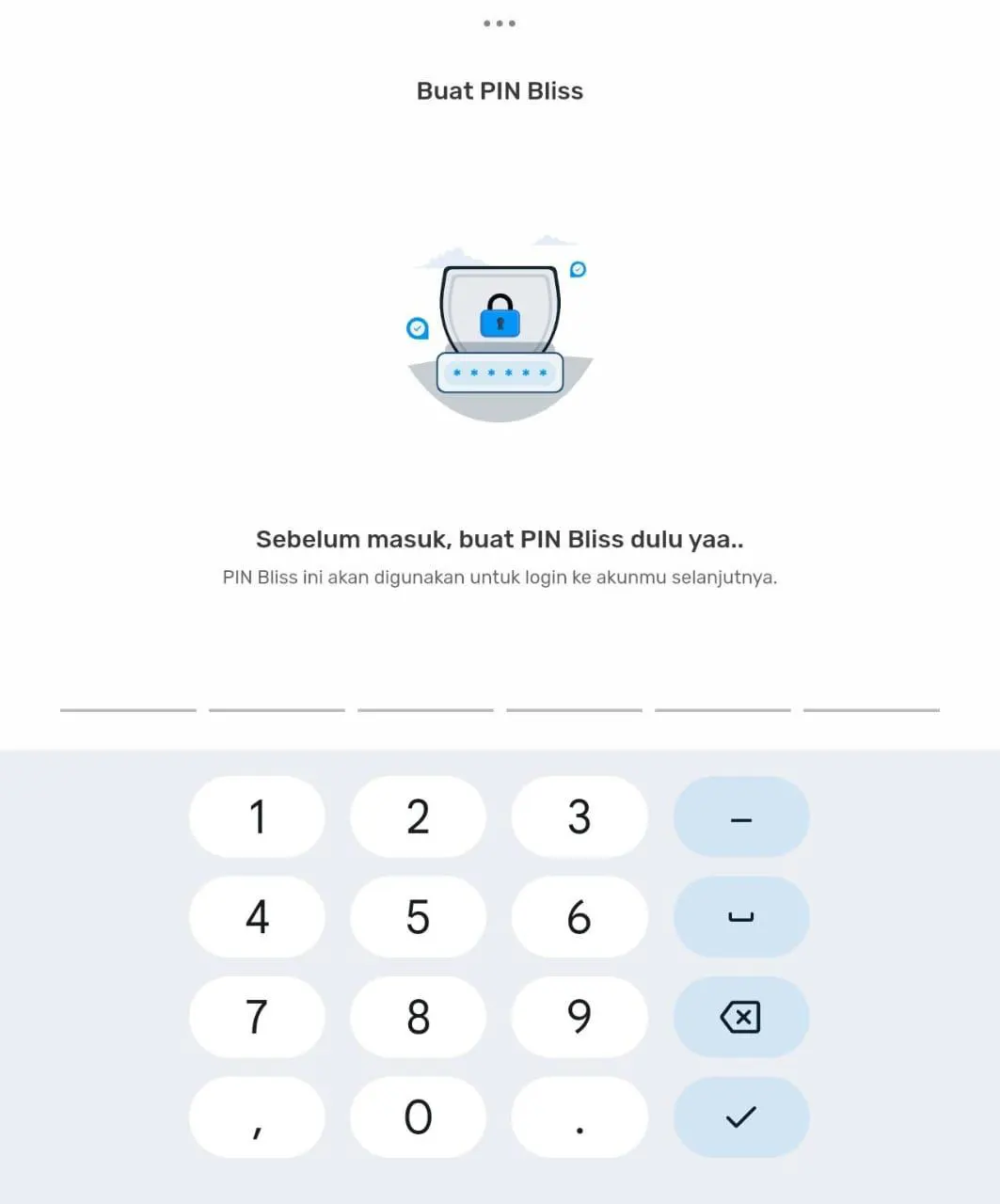 registrasi akun Bliss customer